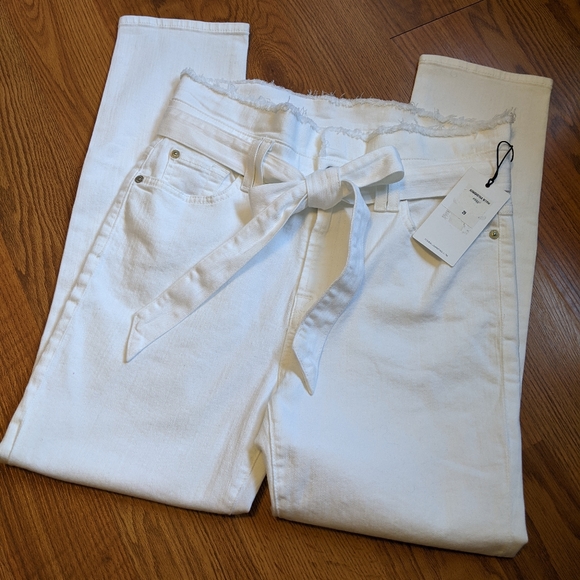 7 for all Mankind White Paper Bag Jeans Size 31 - Picture 7 of 12